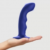 Синяя насадка-стимулятор Strap-On-Me Tapping Dildo Wave - Strap-on-me - купить с доставкой в Новосибирске