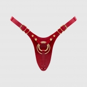 Красный пояс для фиксации насадок Strap-On-Me Leatherette Harness Fabulous - Strap-on-me - купить с доставкой в Новосибирске