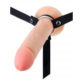 Мужской полый страпон на регулируемых ремешках - 22 см. - Sex Expert - купить с доставкой в Новосибирске