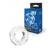 Прозрачное эрекционное кольцо в форме гайки - Sex Expert - в Новосибирске купить с доставкой