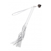 Белая кожаная плеть - 50 см. - Pecado - купить с доставкой в Новосибирске