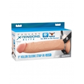 Телесный пустотелый фаллопротез 9’’ Hollow Silicone Strap-On - 24,1 см. - Pipedream - купить с доставкой в Новосибирске