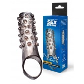 Дымчатая насадка на пенис с выпуклостями - 11 см. - Sex Expert - в Новосибирске купить с доставкой