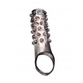 Дымчатая насадка на пенис с выпуклостями - 11 см. - Sex Expert - в Новосибирске купить с доставкой