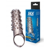 Дымчатая насадка на пенис с шипами и выпуклостями - 12 см. - Sex Expert - в Новосибирске купить с доставкой