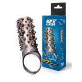Дымчатая насадка на пенис с шипами и выпуклостями - 12,5 см. - Sex Expert - в Новосибирске купить с доставкой