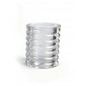 Прозрачная сквозная насадка на пенис с ребрышками - Sex Expert - в Новосибирске купить с доставкой