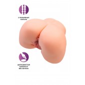 Телесный мастурбатор в форме попки с 2 любовными входами - No Name - в Новосибирске купить с доставкой