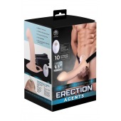 Телесный полый страпон с вибрацией Erection Agents - 24,1 см. - NMC - купить с доставкой в Новосибирске