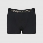 Черные трусики-боксеры для фиксации насадок Strap-on-me Harness Lingerie Allure - size M - Strap-on-me - купить с доставкой в Новосибирске