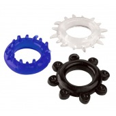 Набор из 3 эрекционных колец разного цвета и рельефа - Boys of Toys - в Новосибирске купить с доставкой