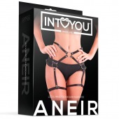 Черные стрепы на бёдра Aneir - Intoyou - купить с доставкой в Новосибирске