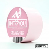 Розовый скотч для фиксации Non-Sticky Bondage Tape - 15 м. - Intoyou - купить с доставкой в Новосибирске
