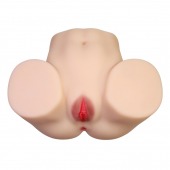 Телесный мастурбатор с 2 любовными отверстиями Olivia - Baile - в Новосибирске купить с доставкой