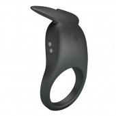 Черное перезаряжаемое виброкольцо Carlton - Baile - в Новосибирске купить с доставкой