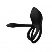 Черное эрекционное виброкольцо Bayek с пультом ДУ - Zalo - в Новосибирске купить с доставкой