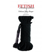 Черная веревка для фиксации Deluxe Silky Rope - 9,75 м. - Pipedream - купить с доставкой в Новосибирске