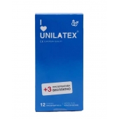 Классические презервативы Unilatex Natural Plain - 12 шт. + 3 шт. в подарок - Unilatex - купить с доставкой в Новосибирске