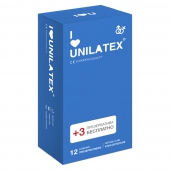 Классические презервативы Unilatex Natural Plain - 12 шт. + 3 шт. в подарок - Unilatex - купить с доставкой в Новосибирске