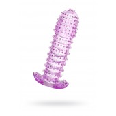 Гелевая фиолетовая насадка с шипами - 12 см. - Toyfa Basic - в Новосибирске купить с доставкой