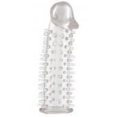 Прозрачная насадка на половой член с закрытой головкой и шипами - 12,5 см. - Toyfa Basic - в Новосибирске купить с доставкой