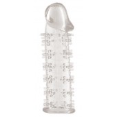 Гелевая прозрачная насадка с шипами - 12 см. - Toyfa Basic - в Новосибирске купить с доставкой