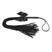 Чёрная плётка Lilly Whip Bijoux - Bijoux Indiscrets - купить с доставкой в Новосибирске
