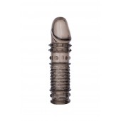 Дымчатая закрытая насадка ToyFa XLover с чешуйками и пупырышками - 13,5 см. - ToyFa - в Новосибирске купить с доставкой