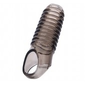 Дымчатая насадка с рёбрышками и подхватом мошонки ToyFa XLover - 12,5 см. - ToyFa - в Новосибирске купить с доставкой