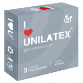 Презервативы с рёбрами Unilatex Ribbed - 3 шт. - Unilatex - купить с доставкой в Новосибирске