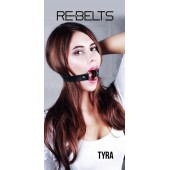 Чёрный кожаный чокер-кляп Tyra Black - Rebelts - купить с доставкой в Новосибирске