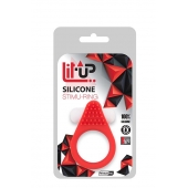 Красное эрекционное кольцо LIT-UP SILICONE STIMU RING 1 RED - Dream Toys - в Новосибирске купить с доставкой