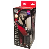 Пояс харнесс премиум класса WOMAN SIMPLEX(S) с 3 черными насадками - LOVETOY (А-Полимер) - купить с доставкой в Новосибирске