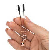 Золотистые зажимы для сосков и клитора All Sensation Nipple and Clitoral Chain - Fifty Shades of Grey - купить с доставкой в Новосибирске