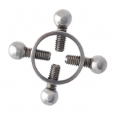 Серебристые зажимы для сосков на винтах - ToyFa - купить с доставкой в Новосибирске