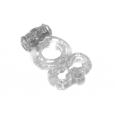Прозрачное эрекционное кольцо Rings Treadle с подхватом - Lola Games - в Новосибирске купить с доставкой