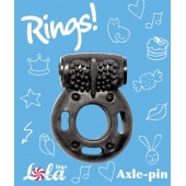 Черное эрекционное кольцо с вибрацией Rings Axle-pin - Lola Games - в Новосибирске купить с доставкой