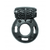Черное эрекционное кольцо с вибрацией Rings Axle-pin - Lola Games - в Новосибирске купить с доставкой
