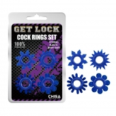 Набор из 4 синих колец Get Lock - Chisa - в Новосибирске купить с доставкой