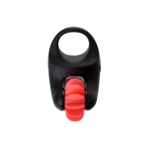 Чёрно-красное эрекционное виброкольцо Erotist - Erotist Adult Toys - в Новосибирске купить с доставкой