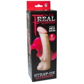 Телесная насадка REAL Standard с усиками на основании - 19 см. - LOVETOY (А-Полимер) - купить с доставкой в Новосибирске