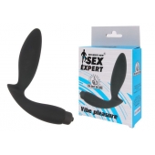 Чёрный вибростимулятор простаты Sex Expert Vibe Pleasure - Sex Expert - в Новосибирске купить с доставкой