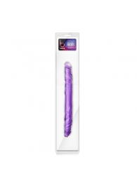 Фиолетовый двусторонний фаллоимитатор 14 Inch Double Dildo - 35 см. - Blush Novelties