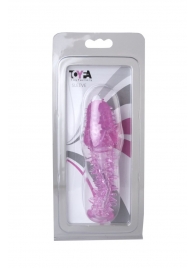 Закрытая насадка розового цвета с шипами и точками - 13,5 см. - Toyfa Basic - в Новосибирске купить с доставкой