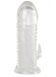 Прозрачная гелевая насадка с рельефом - 13 см. - Toyfa Basic - в Новосибирске купить с доставкой