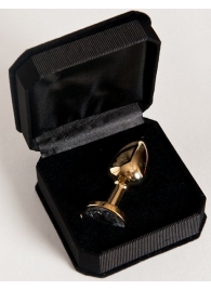 Золотистая маленькая анальная втулка с прозрачным кристаллом - 6 см. - ToyFa - купить с доставкой #SOTBIT_REGIONS_UF_V_REGION_NAME#