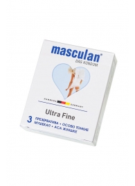 Ультратонкие презервативы Masculan Ultra Fine с обильной смазкой - 3 шт. - Masculan - купить с доставкой в Новосибирске