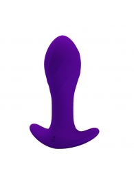 Фиолетовая анальная втулка с вибрацией - 10,5 см. - Baile