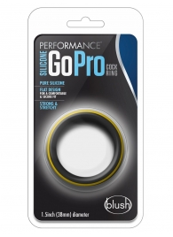 Черно-желтое силиконовое эрекционное кольцо Silicone Go Pro Cock Ring - Blush Novelties - в Новосибирске купить с доставкой