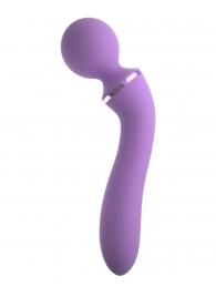 Фиолетовый двусторонний вибростимулятор Duo Wand Massage-Her - 19,6 см. - Pipedream